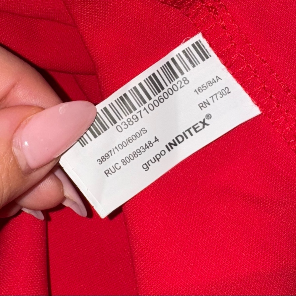NWT Zara Midi Dress Red With Hardware Rouge Rare Small New 3897/100 Maxi Long - Picture 14 of 14